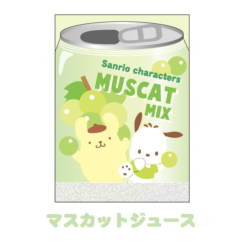 T&#39;s Factory Sanrio Grape Juice Pompompurin &amp; Pochacco Pop Drink Mini Notepad