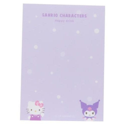 T's Factory Sanrio Grape Soda Hello Kitty & Kuromi Pop Drink Mini Notepad