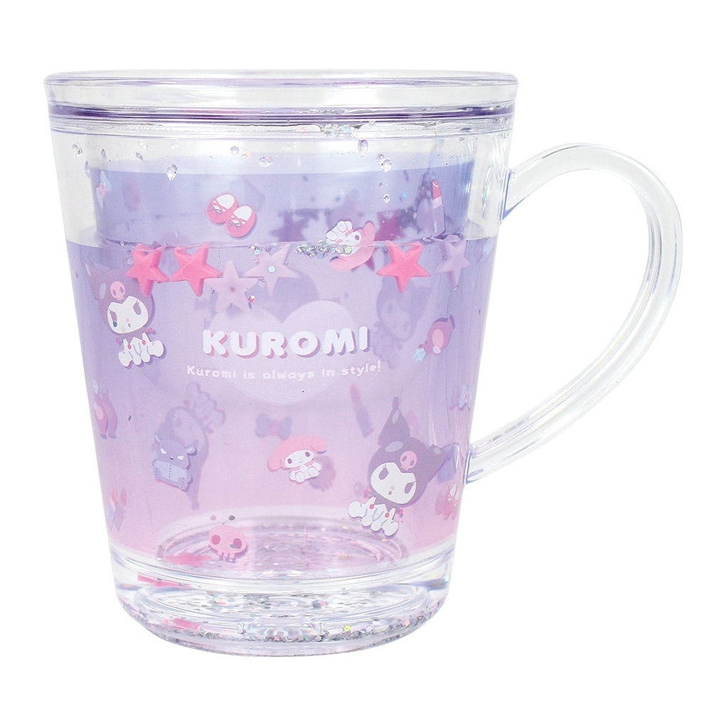 T's Factory Sanrio Kuromi Everywhere Glittery Cup 190ml
