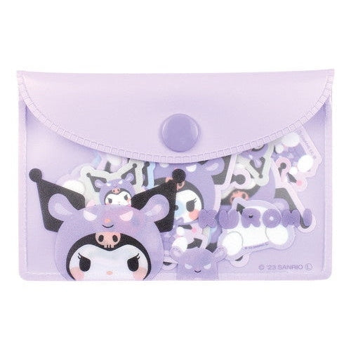 T&#39;s Factory Sanrio Kuromi Flake Sticker Set w/Pouch