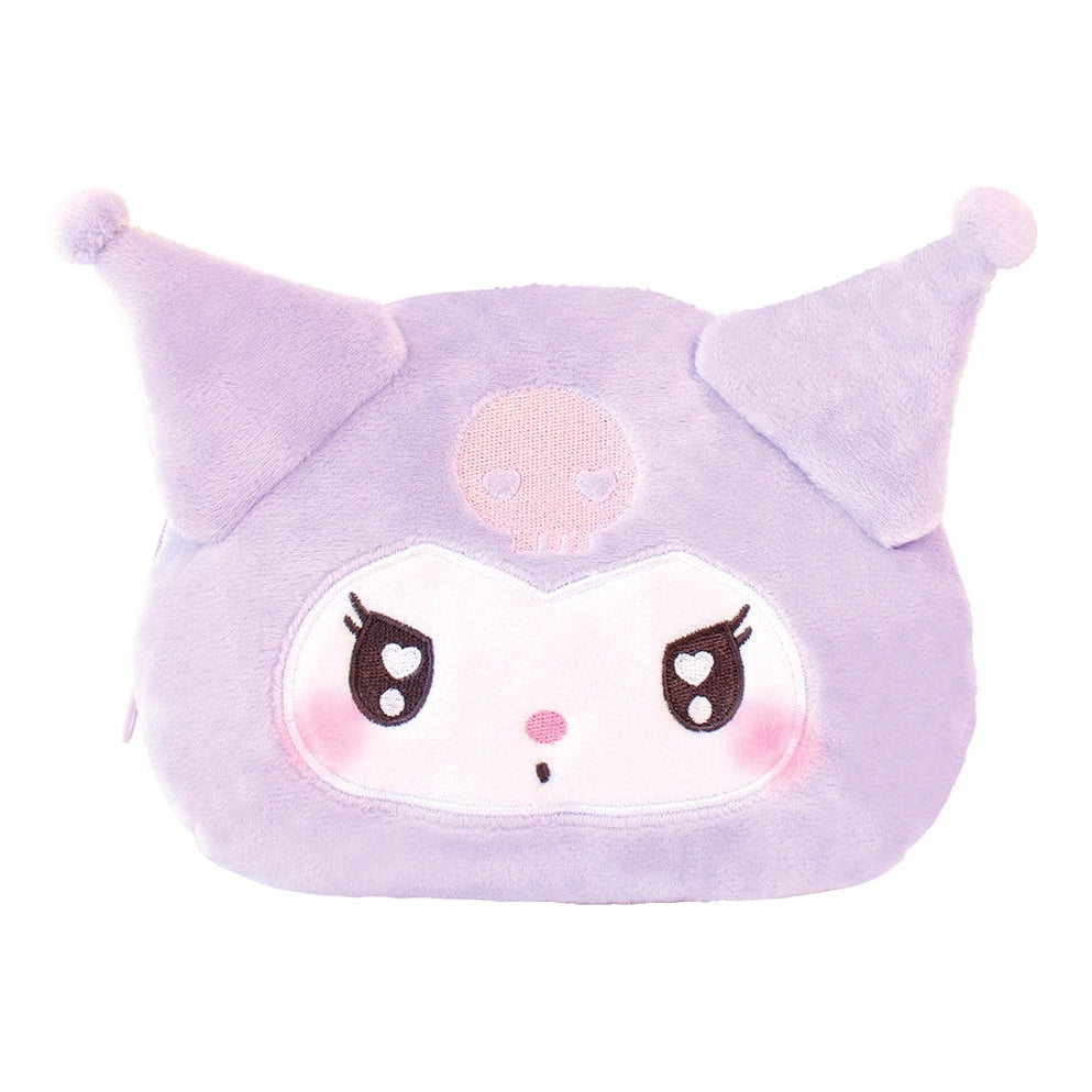 T&#39;s Factory Sanrio Kuromi Fluffy Face Pouch