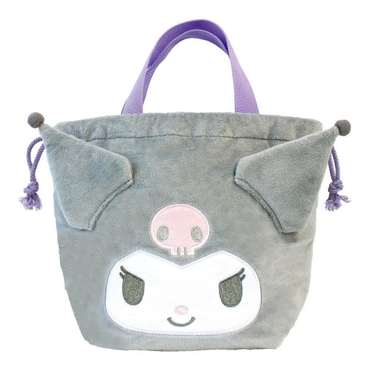 T&#39;s Factory Sanrio Kuromi Plush Multi-purpose Drawstring Bag