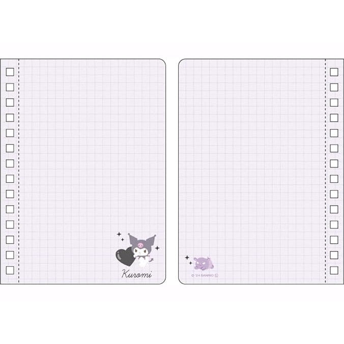 T's Factory Sanrio Kuromi Purple & Black Decoration A6 Ring Notebook