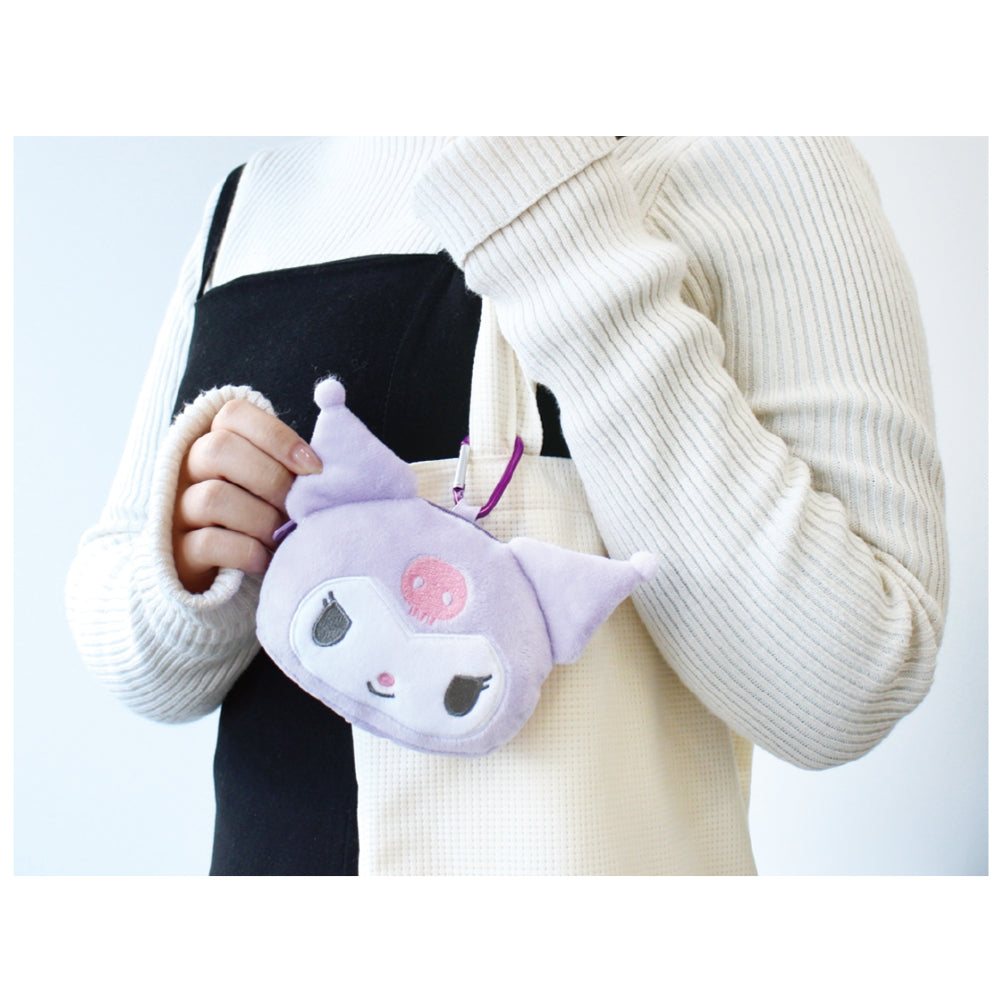 T's Factory Sanrio Mascot Pouch Keychain w/Carabiner - Kuromi