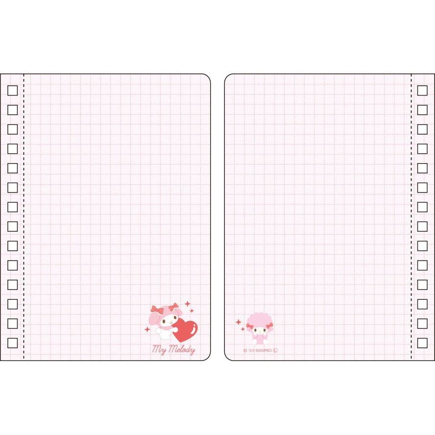 T's Factory Sanrio My Melody Pink & Red Decoration A6 Ring Notebook