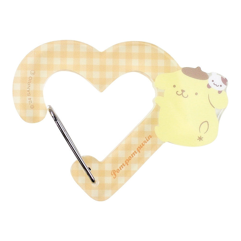 T&#39;s Factory Sanrio Pompompurin Acrylic Heart Carabiner