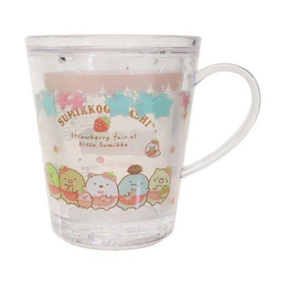 T's Factory Sanrio Sumikko Gurashi Strawberry Fair Glittery Cup 190ml