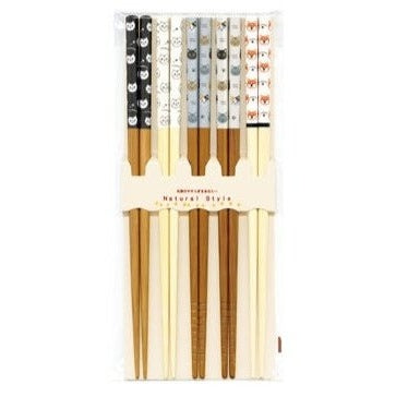 Tanaka Hashiten Animaru Shiba Inu and Cats Chopstick 5P Set