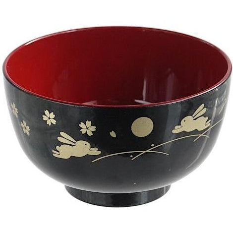 Tanaka Hashiten Gold Tsuki Usagi Miso Soup Bowl