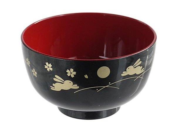 Tanaka Hashiten Gold Tsuki Usagi Miso Soup Bowl