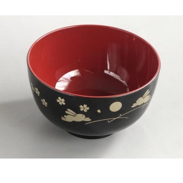 Tanaka Hashiten Gold Tsuki Usagi Miso Soup Bowl