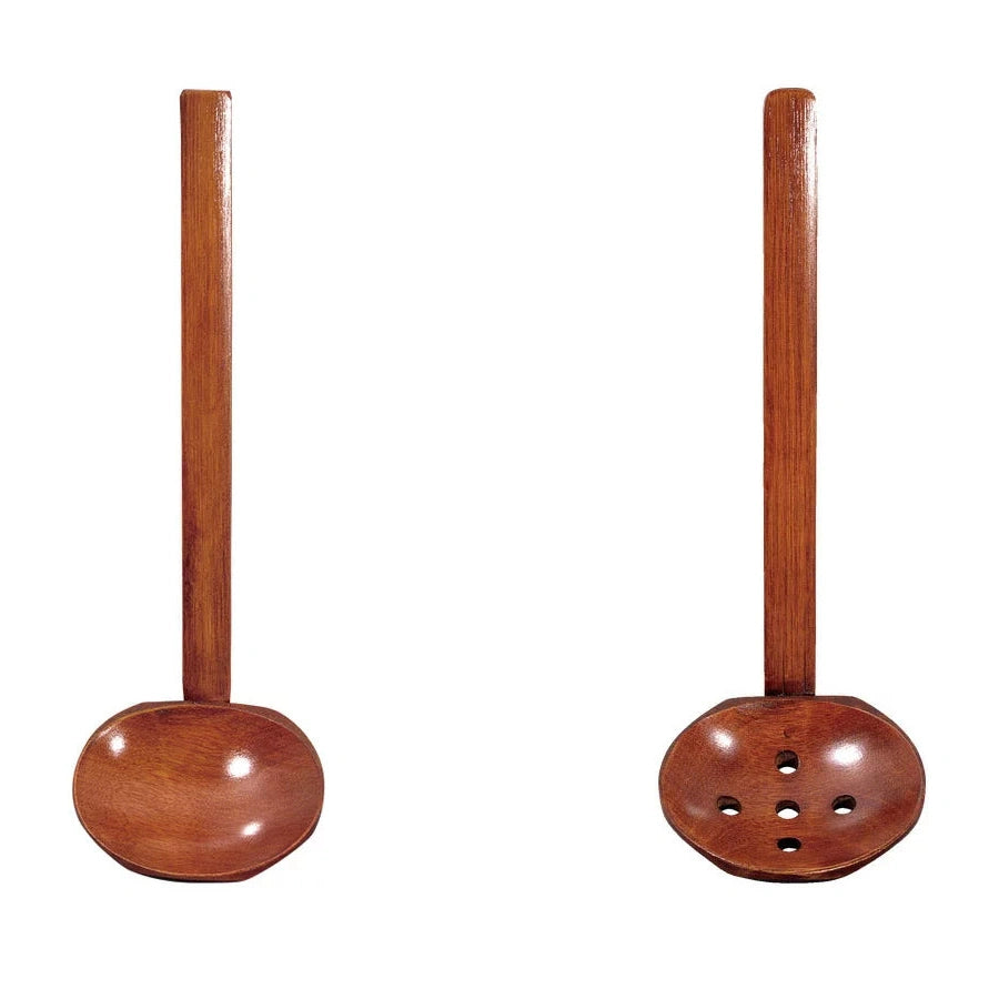 Tanaka Hashiten Natural Lacquered Wooden Ladle with Holes