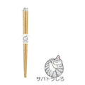 Saba Tiger White Cat chopsticks featuring silver-tipped ends and cat silhouette logo