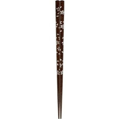 Tanaka Hashiten Sakura Triangular Chopstick - Silver 21cm