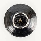Tenmoku Gold Sakura Matcha Bowl & Plate Set