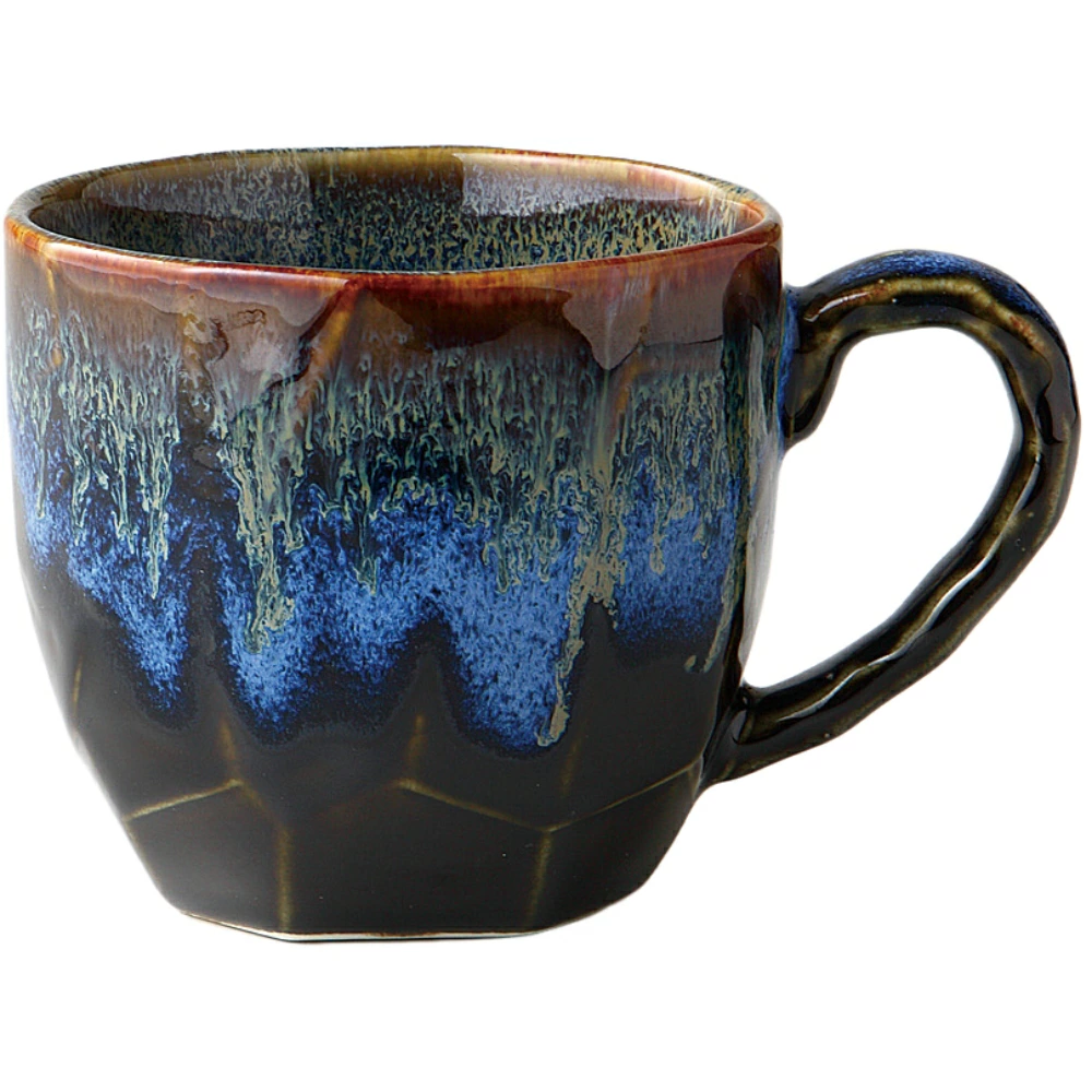 Tenmoku Seiryu Blue Black Rock Mug