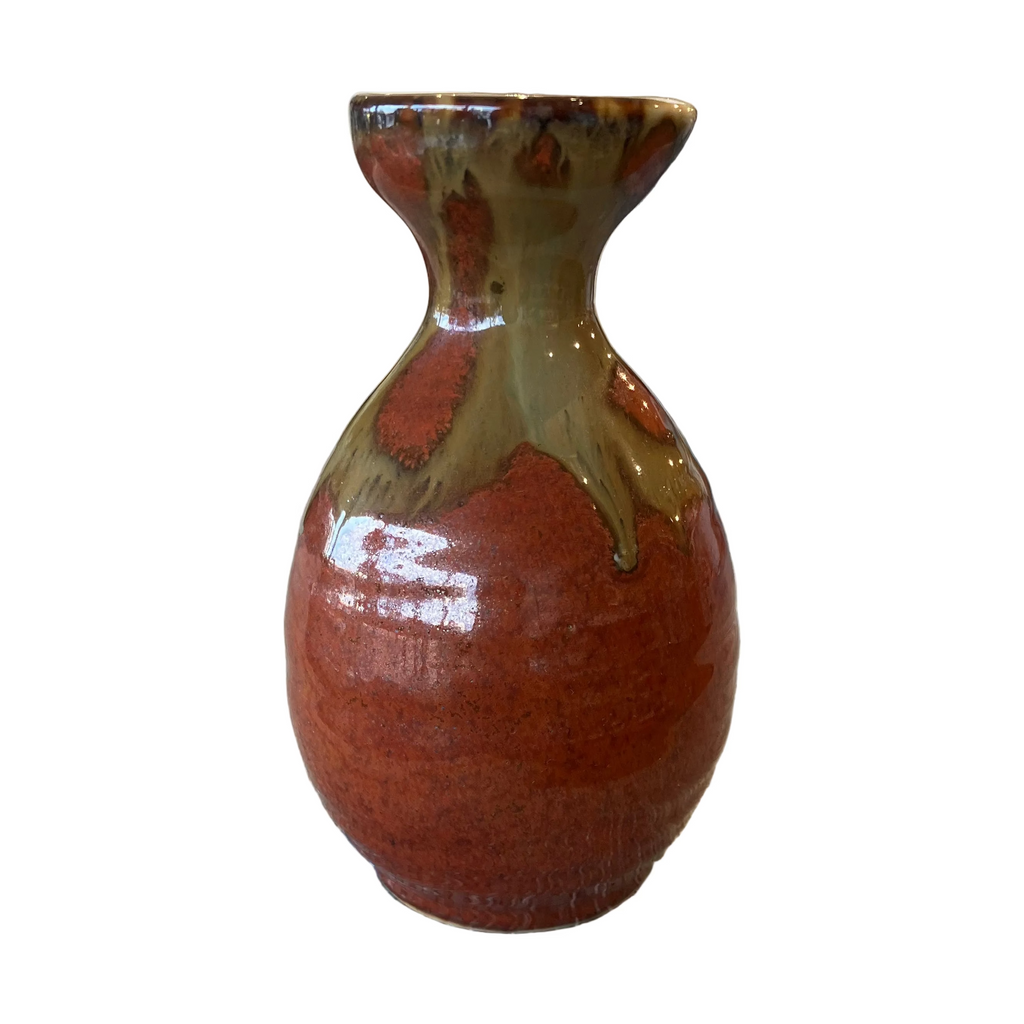 Tetsuaka Red Tokkuri Sake Bottle Large