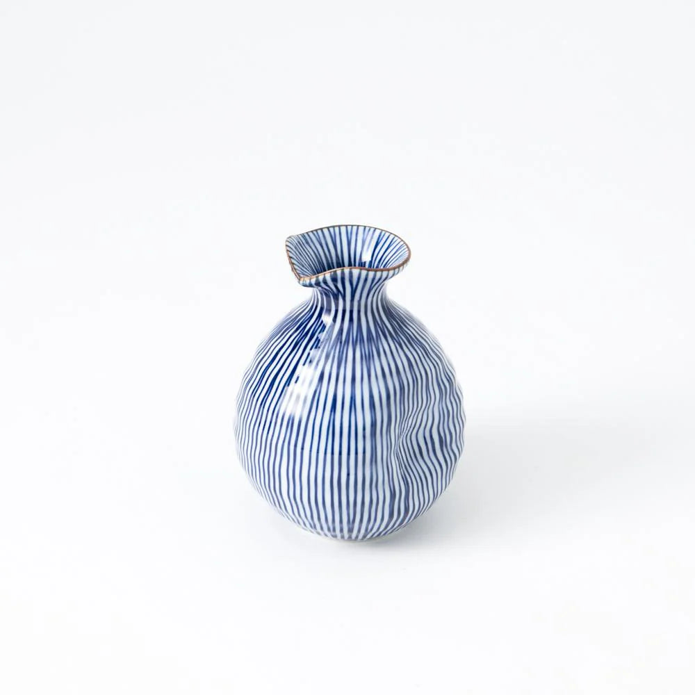 Tokusa Blue Stripe Sake Bottle 200ml