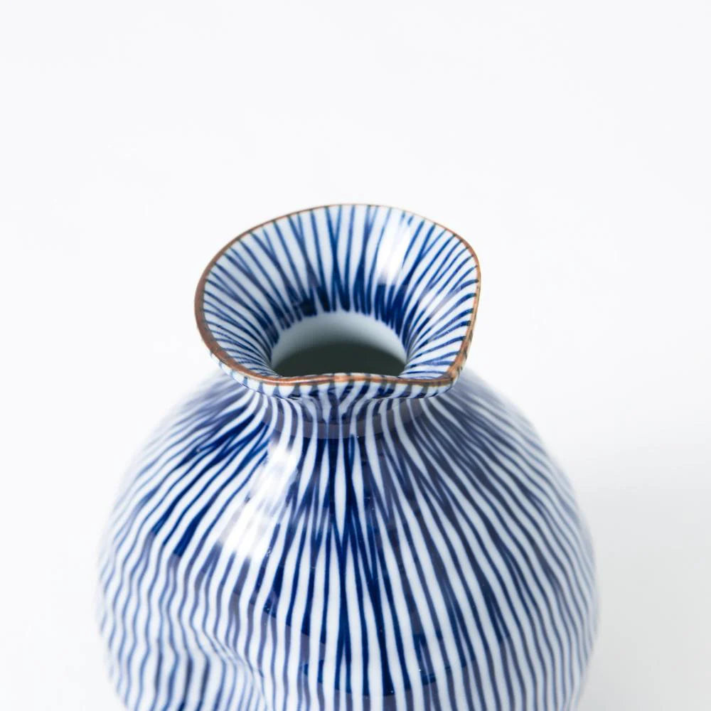Tokusa Blue Stripe Sake Bottle 200ml