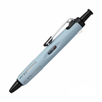 Light blue Tombow AirPress compact ballpoint pen with elastomer grip coating