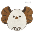 Tufted Shimaenaga bird floor mat featuring raised brown wing details