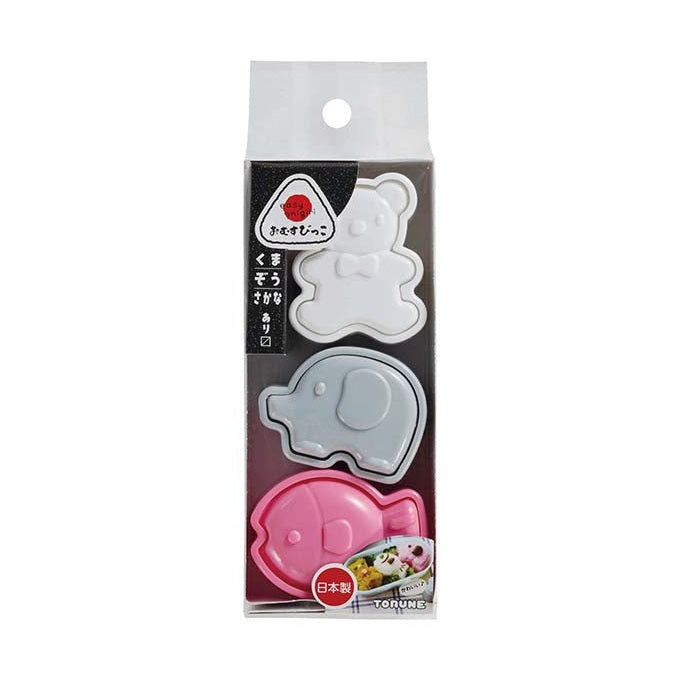 Torune Bento Cutter - Bear, Elephant & Fish 3P