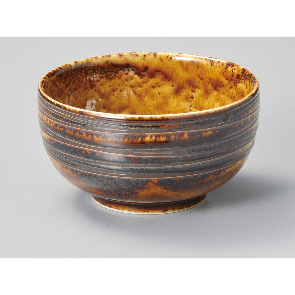 Touga Brown Line Rice Bowl 13D 7.2H