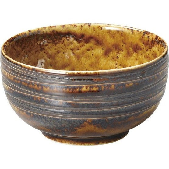 Touga Brown Line Rice Bowl 13D 7.2H