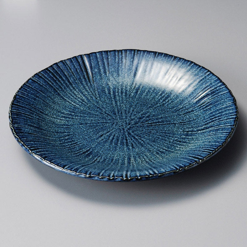 Touga Navy Hanakon Serving Dish - 25D