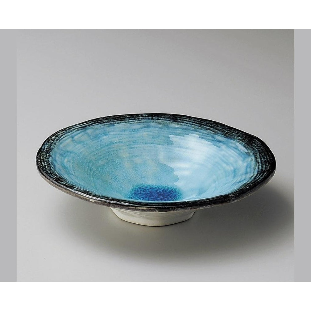 Touga Sky Blue Swirl Plate 17D 4H