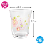 Toyo Sasaki Decor Line Flower Pink Tumbler Set 230ml 4pc