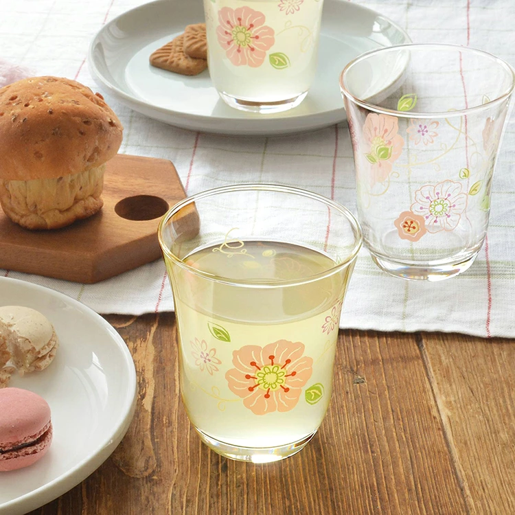 Toyo Sasaki Decor Line Flower Pink Tumbler Set 230ml 4pc
