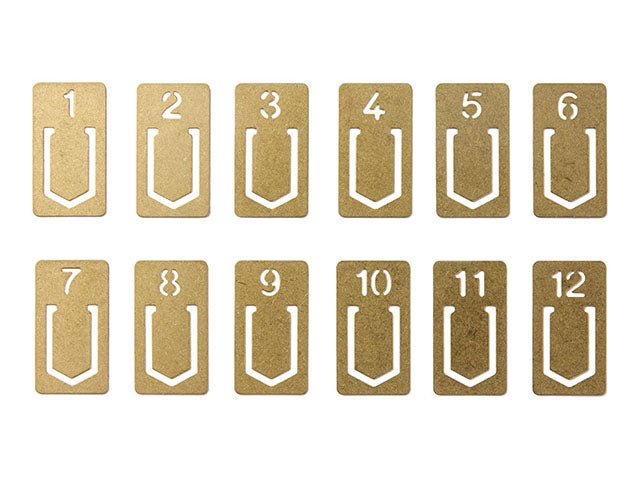 Traveler's Company Brass Number Clips