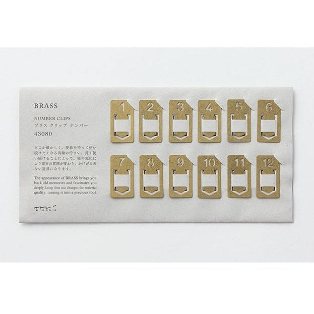 Traveler's Company Brass Number Clips