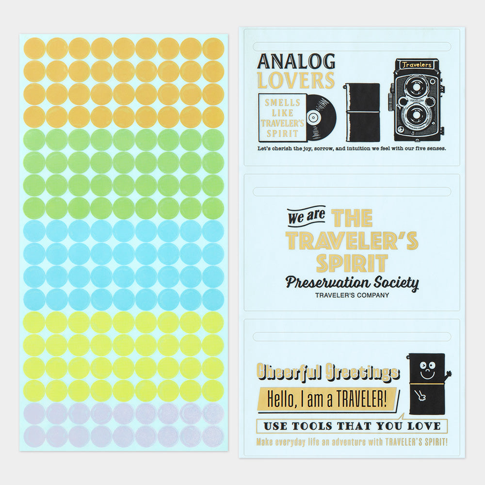 Traveler's Company Customise Sticker Set for 2026 Diary - 6 Sheets