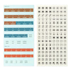 Traveler's Company Customise Sticker Set for 2027 Diary - 6 Sheets