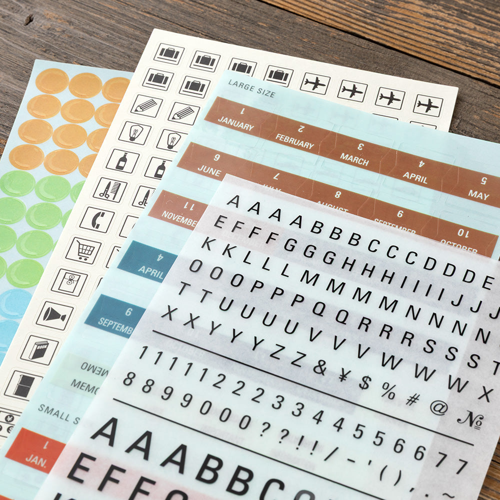 Traveler's Company Customise Sticker Set for 2027 Diary - 6 Sheets