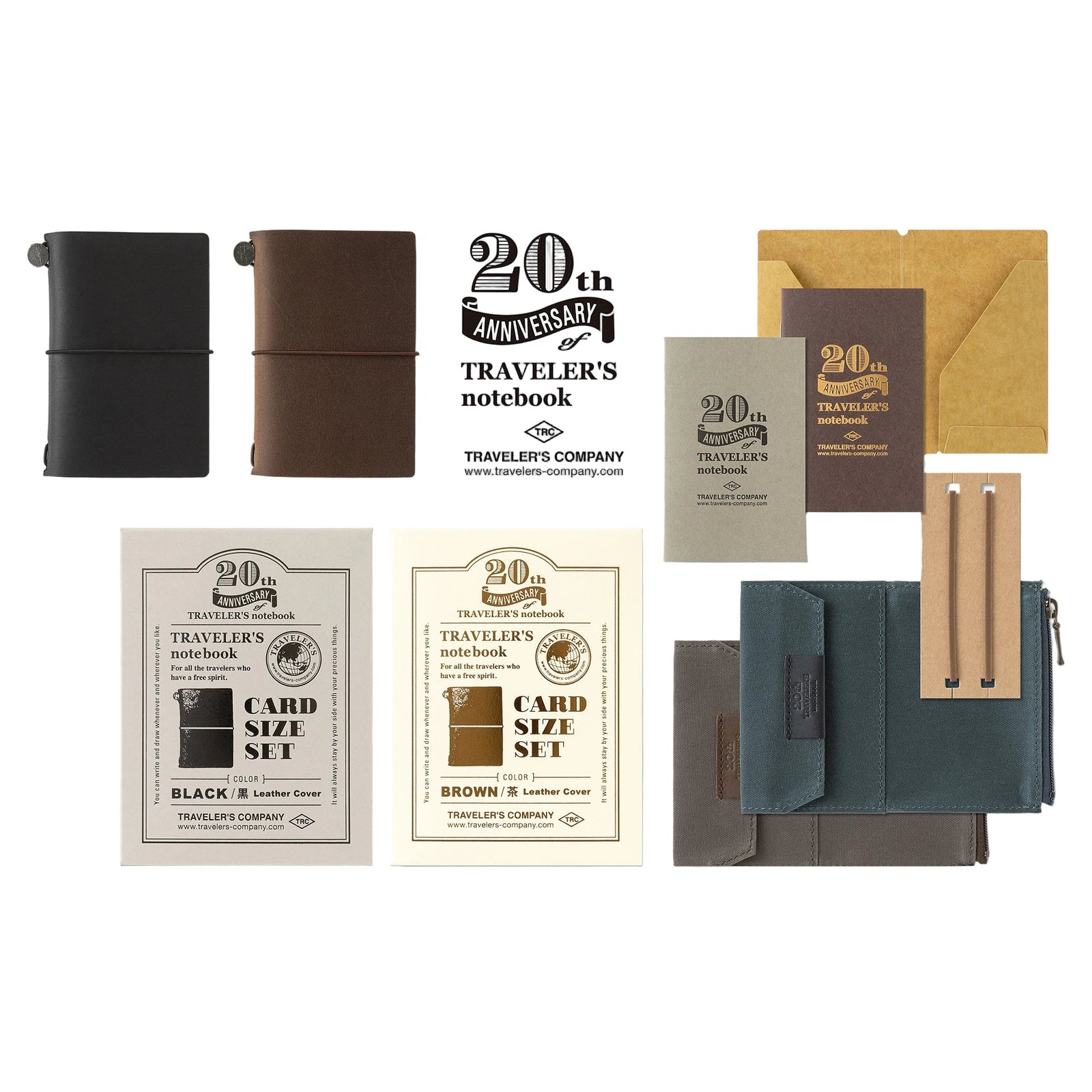 Traveler's Company Notebook Card Size - 20th Anniversary Set