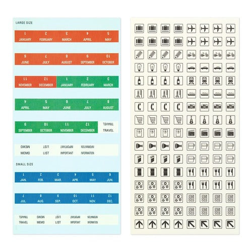 Traveler's Company Notebook Customize Sticker Set for 2025 Diary 6 Sheets