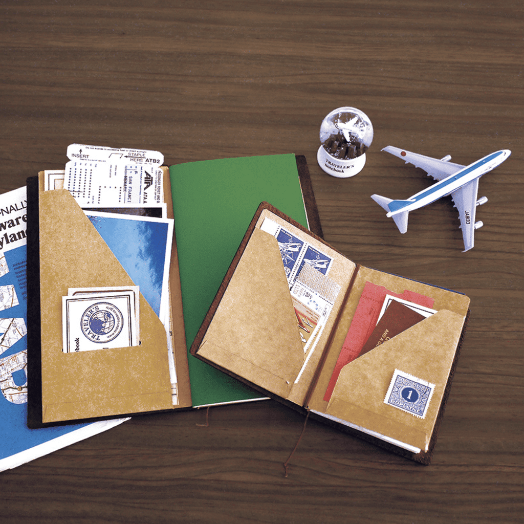 Traveler's Company Passport Notebook Refill 010 Kraft Paper Folder 2 Pockets