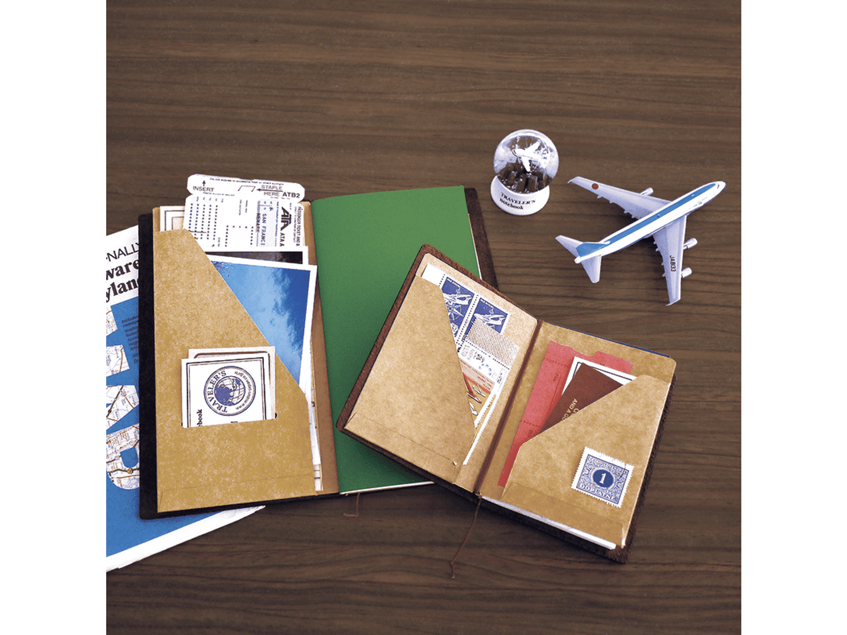 Traveler's Company Passport Notebook Refill 010 Kraft Paper Folder 2 Pockets