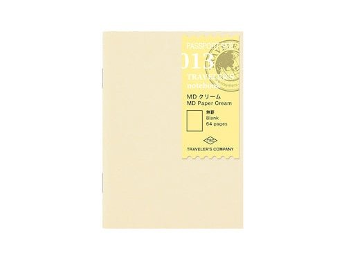 Traveler&#39;s Company Passport Notebook Refill 013 MD Paper Cream Blank