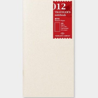 Traveler's Company Regular Notebook Refill 012 Sketch Paper