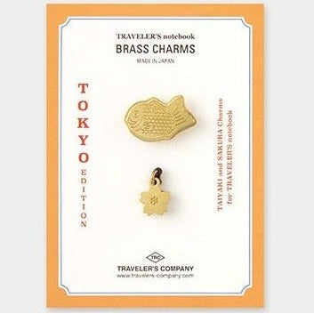 Traveler&#39;s Company Notebook - Traveler&#39;s Town Tokyo Brass Charms