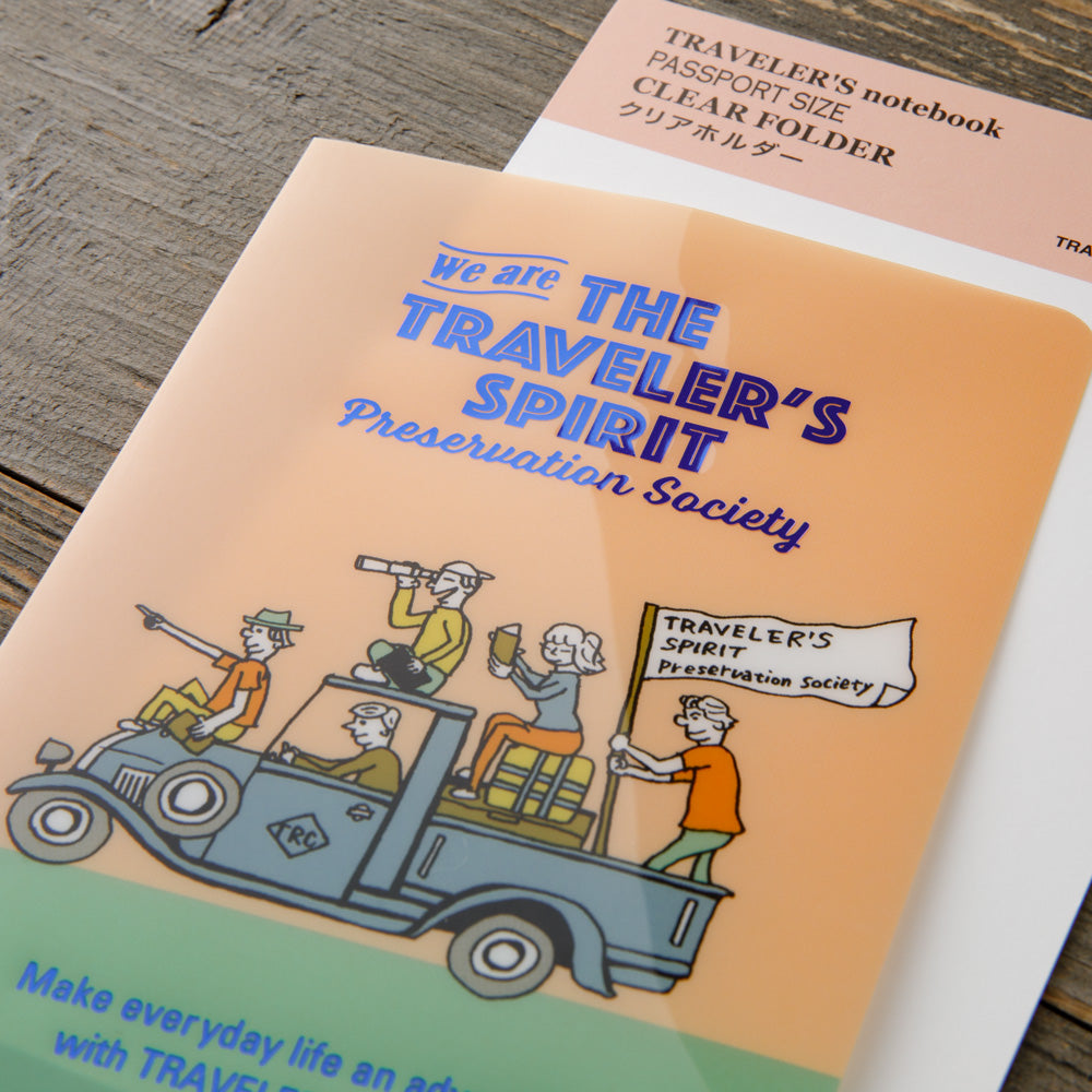 Traveler's Company Passport Notebook 2026 Clear Folder