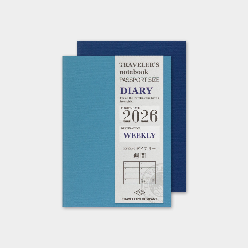 Traveler's Company Passport Notebook 2026 Diary Refill - Weekly