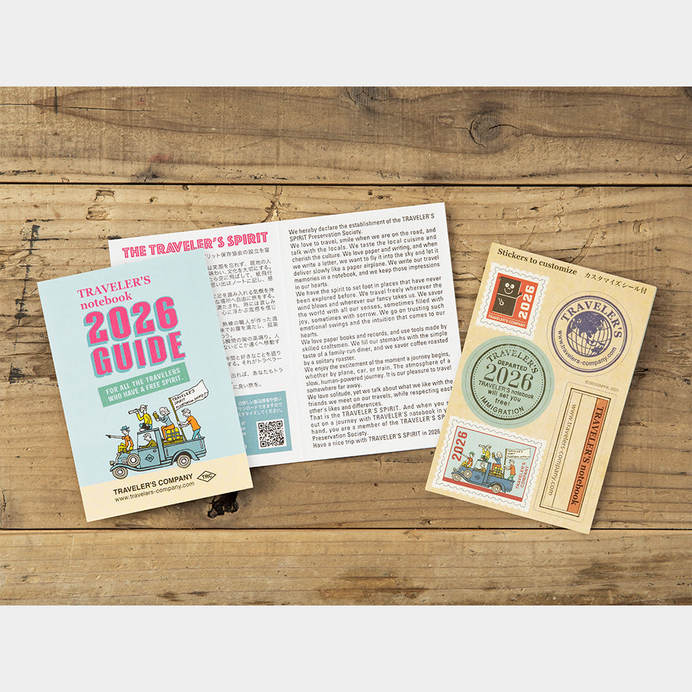 Traveler's Company Passport Notebook 2026 Diary Refill - Monthly
