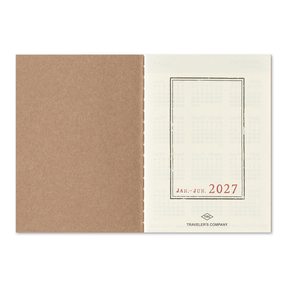Traveler's Company Passport Notebook 2027 Diary Refill - Weekly