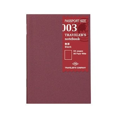 Traveler's Company Passport Notebook Refill 003 Blank