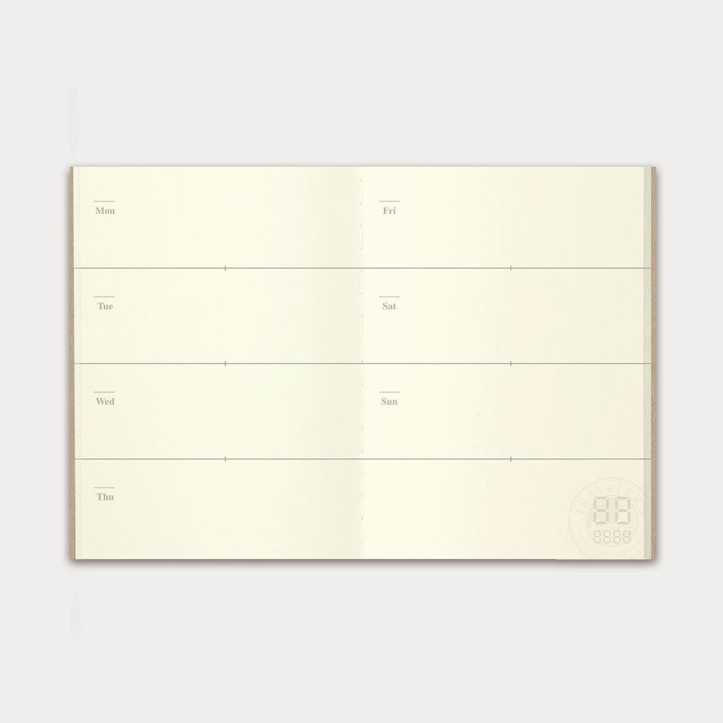 Traveler's Company Passport Notebook Refill 007 Free Diary Weekly